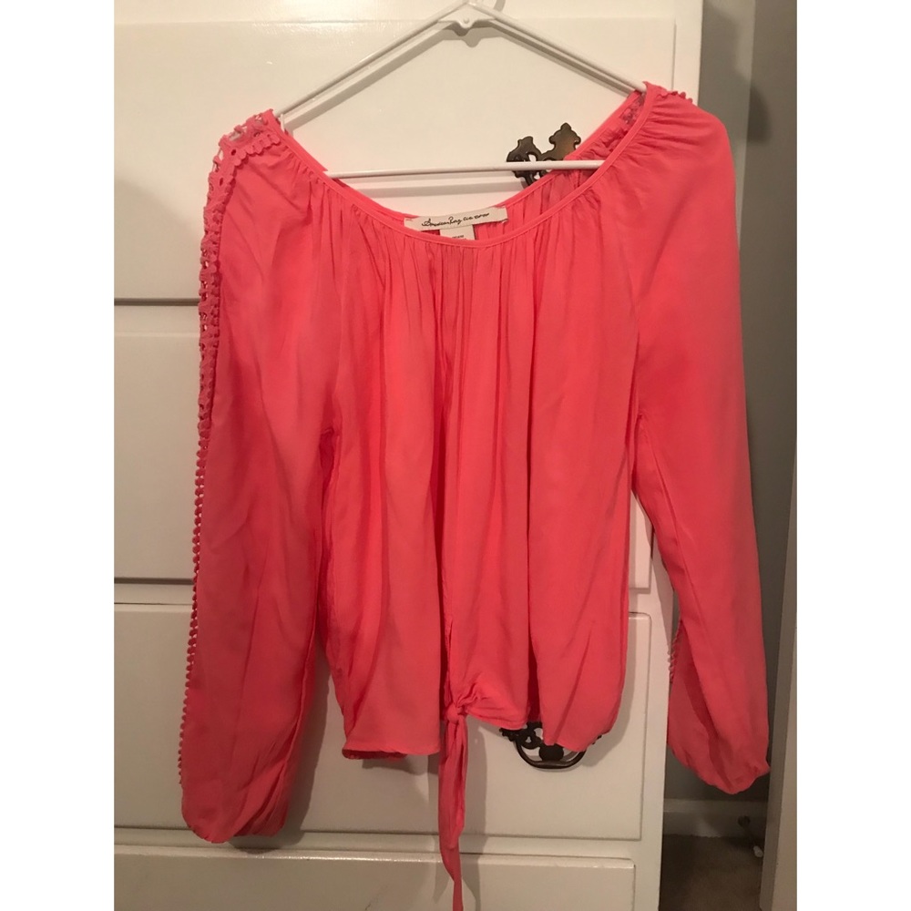 Pink lace long sleeve